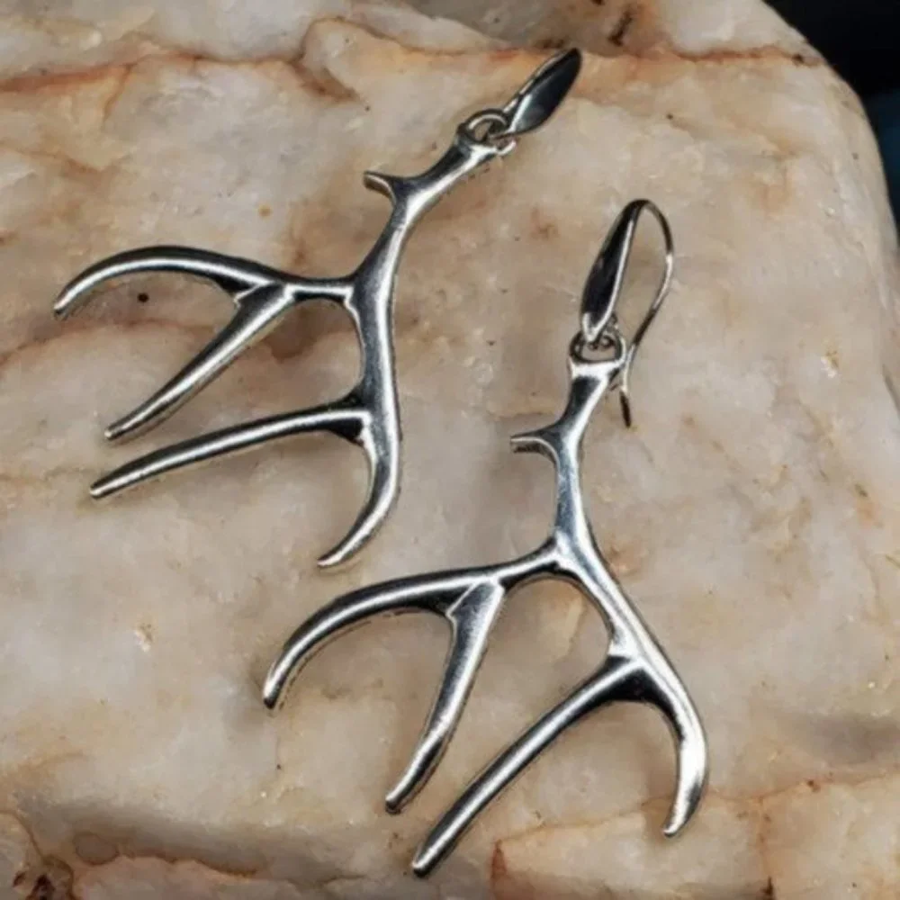 Free People Jewelry Country Deer Unique Boho Silver Antlers Earrings